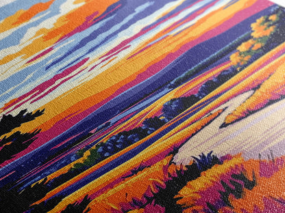 Nature Trail, Autumn Glow, Scenic Art, Canvas Print, Cozy Home Wall Art, Rustic Decor, Fall Landscape, Gift Idea