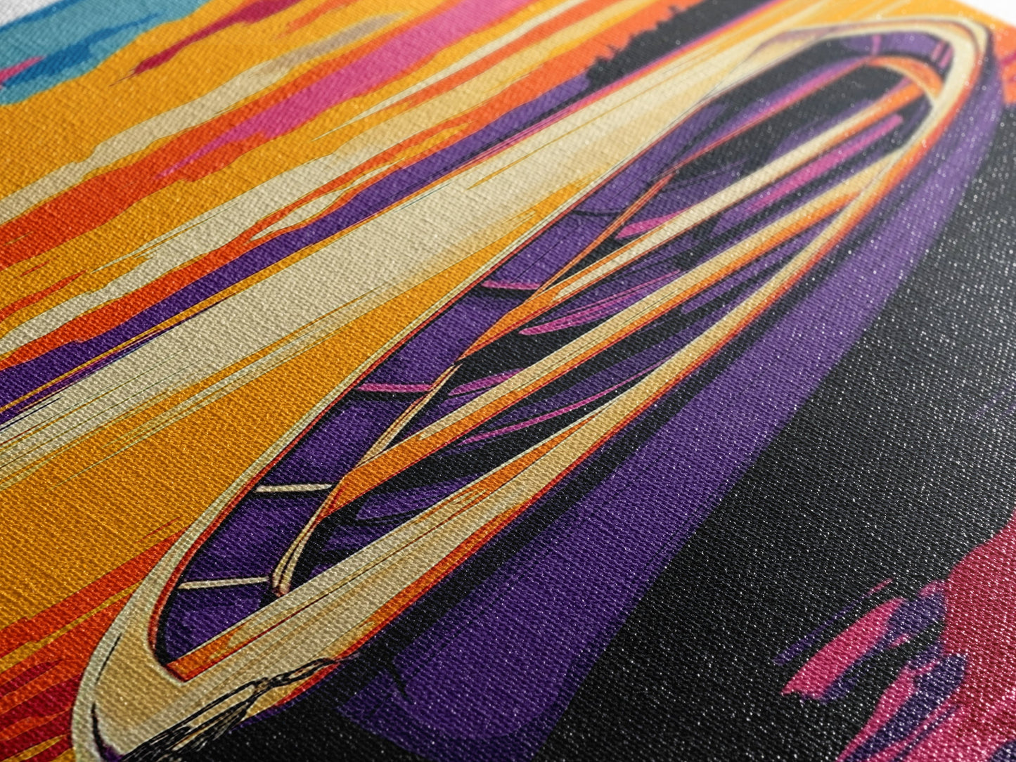 Mountain View, Abstract Wall Art, Sunset Canvas Print, Fall Home Decor, Modern Landscape Painting, Living Room Wall Art