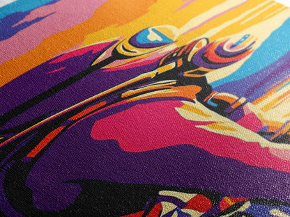 Deep Sea Diver, Adventure Art, Vibrant Ocean Exploration, Canvas Print, Nautical Wall Decor, Coastal Home Art, Unique Gift Idea