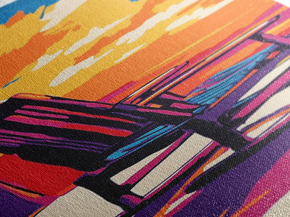 Cozy Porch, Rocking Chair, Canvas Print, Fall Home Decor, Rustic Wall Art, Warm Autumn Aesthetic, Living Room Wall Hanging