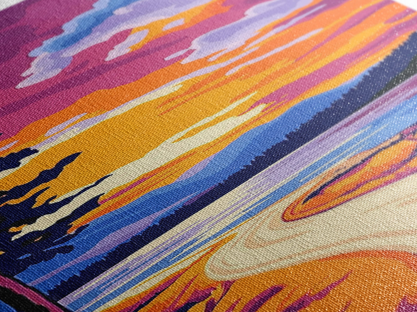 Autumn Lake, Fall Foliage Reflection, Cozy Cabin Decor, Seasonal Nature Artwork, Framed Canvas Print, Warm Tones, Woodland Scene