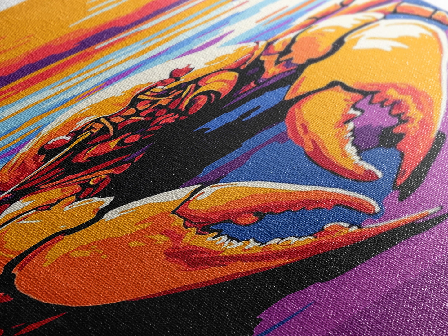 Crab Art, Ocean Theme, Nautical Decor, Bold Colors, Coastal Kitchen, Seafood Wall Art, Beach House, Living Room, Framed Canvas Print