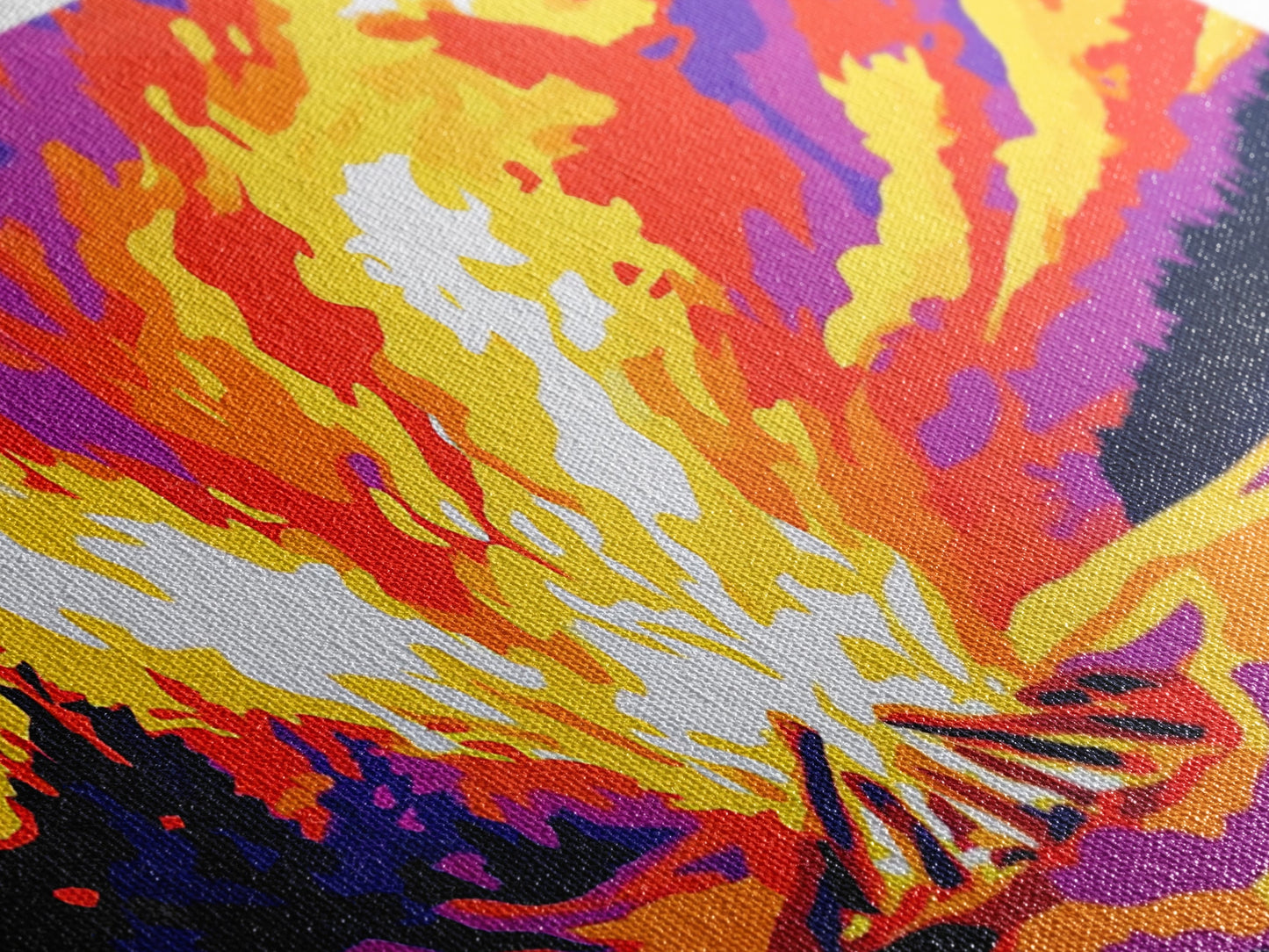 Campfire Blaze, Night Sky Glow, Framed Canvas Print, Cozy Cabin Wall Art, Rustic Living Room, Adventure Decor, Warm Autumn Colors