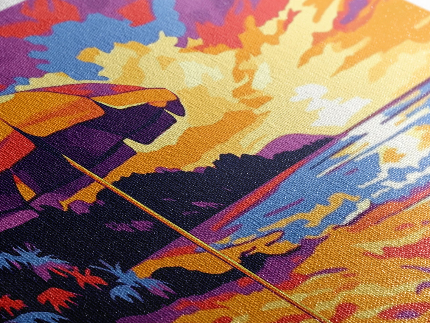 Beach Umbrella, Coastal Sunset Art, Vibrant Ocean Scene, Warm Tropical Decor, Beach Print, Canvas Print, Bedroom Wall Art, Lounge Art