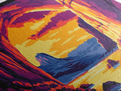 Canyon View, River Sunset, Majestic Landscape, Southwest Decor, Warm Tones, Nature Escape, Living Room or Office, Framed Canvas Print