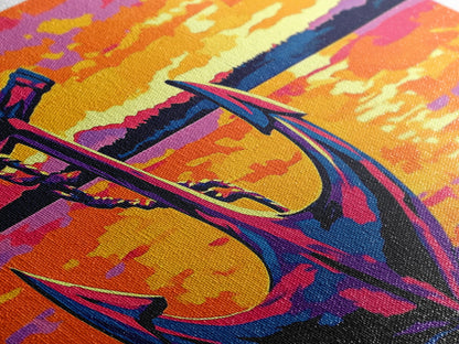 Anchor Sunset, Nautical Wall Art, Coastal Home Decor, Bold Ocean Print, Canvas Print, Beach House Art, Living Room Wall Art