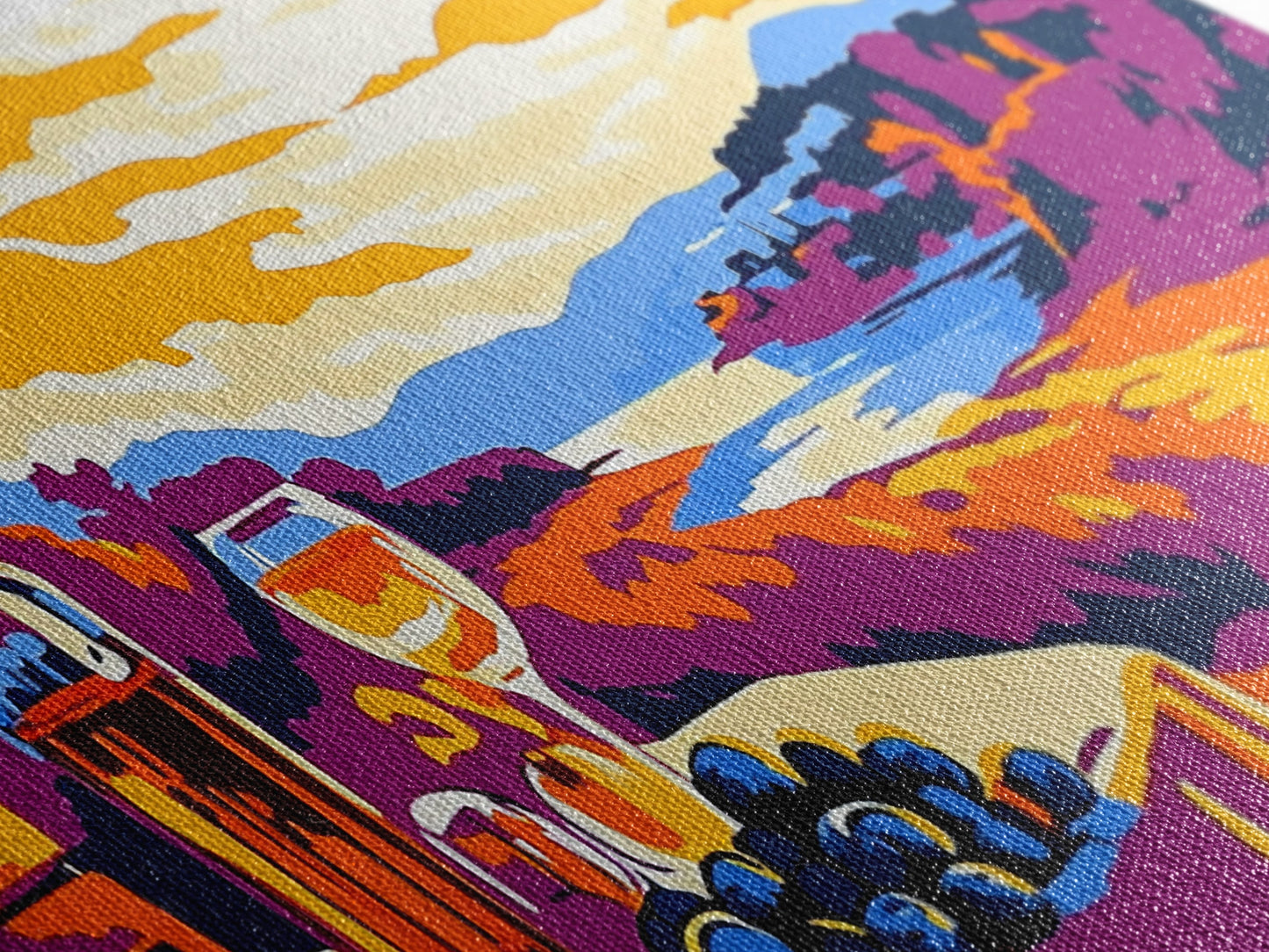 Wine and Sunset, Coastal Vineyard Art, Framed Canvas Print, Kitchen Wall Decor, Rustic Countryside Art, Tuscany Inspired