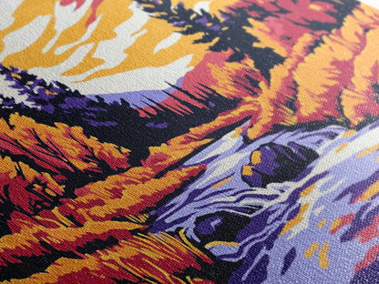 Autumn River, Fall Colors, Nature Scene, Framed Canvas Print, Rustic Home Decor, Living Room Wall Art, Landscape Painting, Boho Art