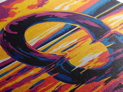 Surreal Loop, Dreamy Sunset, Fantasy Art, Abstract Landscape, Canvas Print, Unique Home Decor, Statement Wall Art, Modern