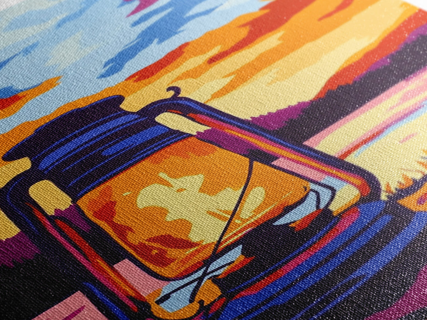 Lantern Glow, Rustic Camping Art, Warm Night Scene, Sunset Painting, Framed Canvas Print, Cabin Wall Art, Nature Decor, Outdoor Aesthetic