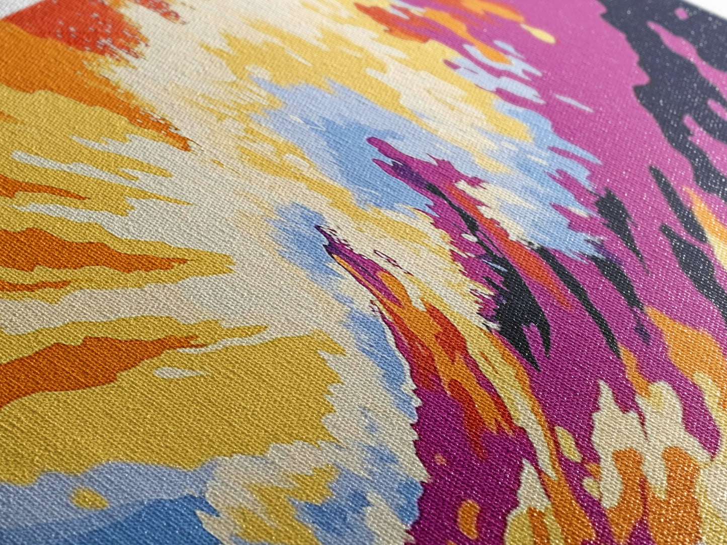 Ocean Wave, Sunset Surf, Coastal Energy, Canvas Print, Beach Wall Art, Bold Seascape, Vibrant Home Decor, Surfing Aesthetic