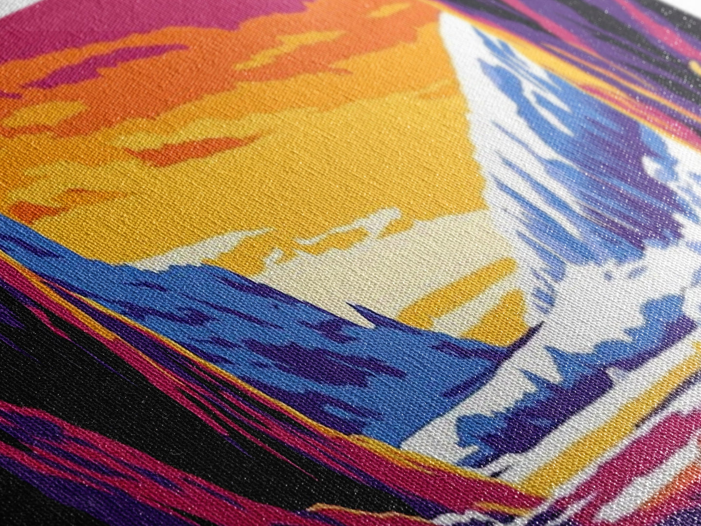 Arctic Cave, Winter Landscape, Nature Escape, Mountain Snow, Chill Tones, Adventure Vibes, Man Cave Art, Canvas Print