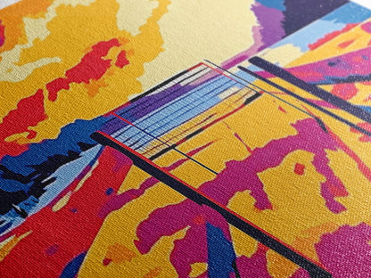 Beach Volleyball, Sunset Art, Tropical Wall Decor, Vibrant Home Design, Canvas Print, Living Room Wall Art, Summer Sports Poster