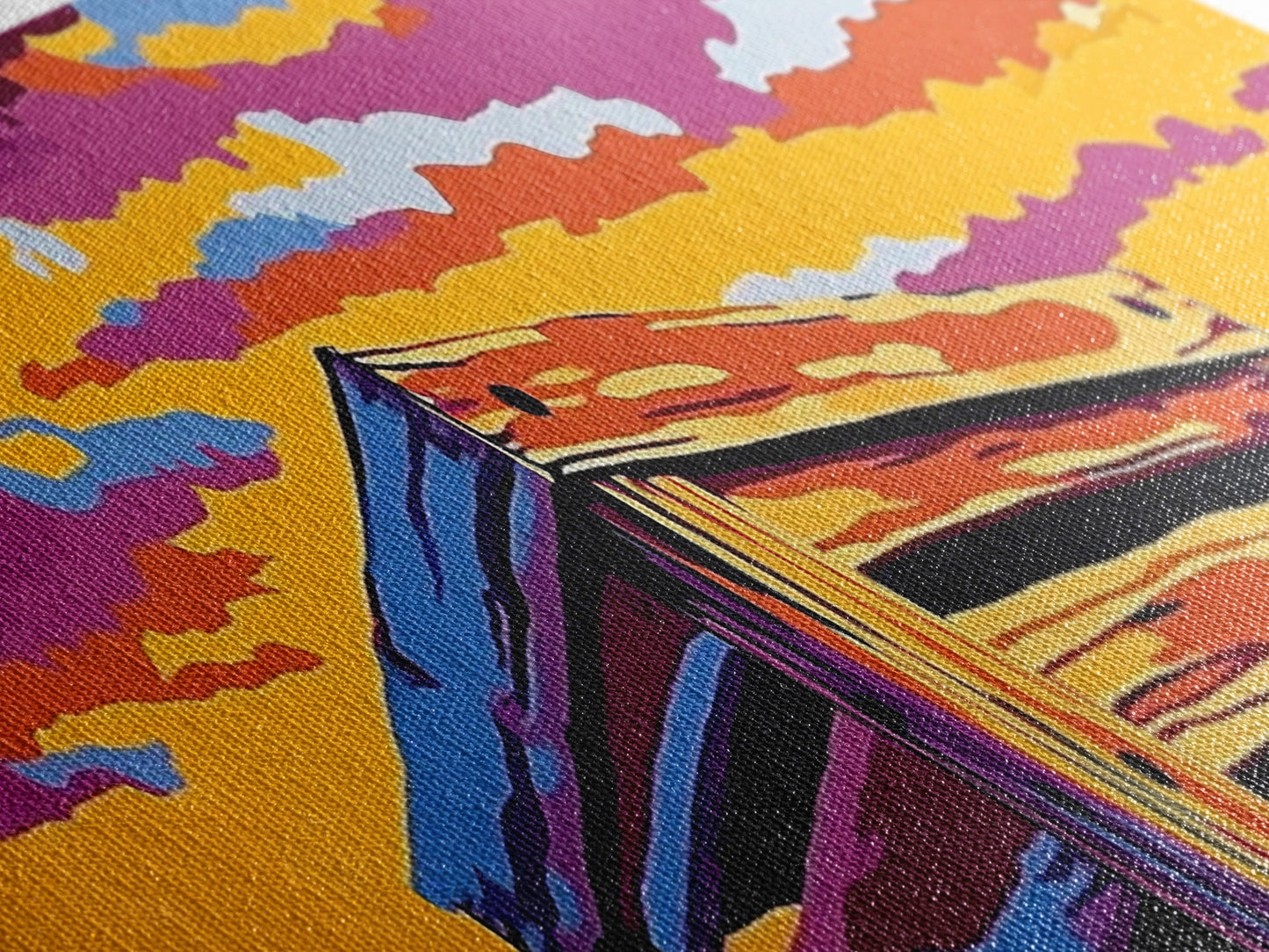 Wooden Box, Country Sunset, Canvas Print, Farmhouse Wall Art, Autumn Decor, Rustic Landscape Art, Warm Tones, Nature Wall Art