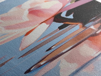 Water Lily, Floral Art, Botanical, Nature Wall Art, Zen Spa Decor, Minimalist Flower Painting, Bedroom Art, Canvas Print