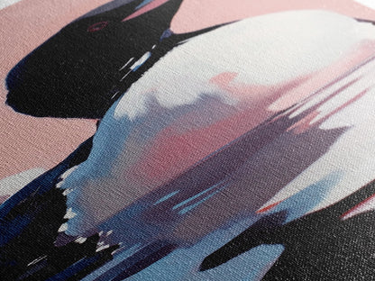 Loon, Water Bird, Wildlife, Nature Wall Art, Cabin Decor, Lake House Art, Animal Portrait, Minimalist Painting, Canvas Print