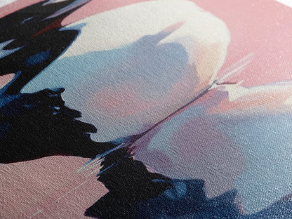 Loon, Reflections, Wildlife, Bird Art, Lake House Decor, Tranquil Wall Art, Waterfowl Painting, Framed Canvas Print