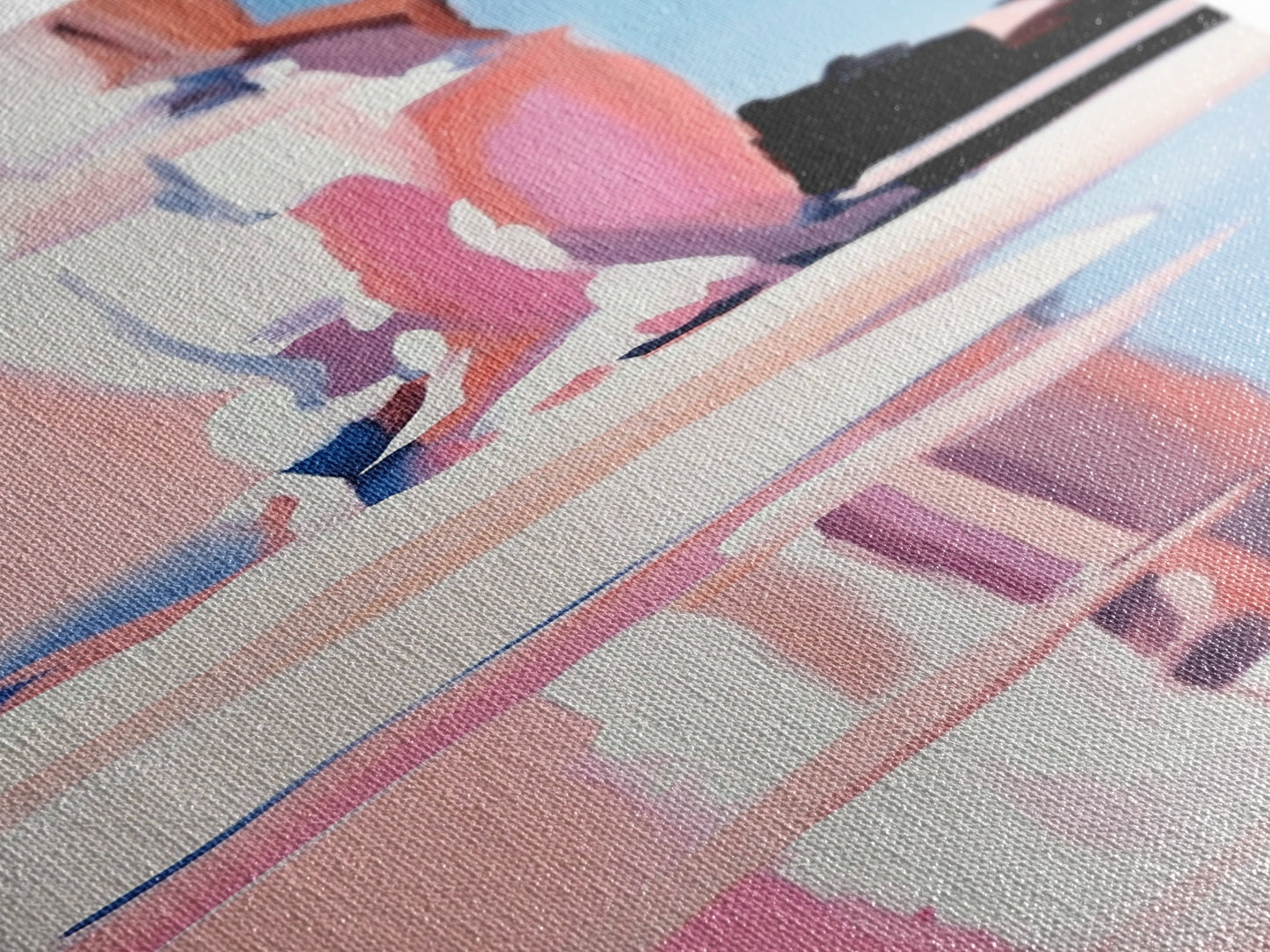 Ocean Reflection, Beach Wall Art, Minimalist Coastal Decor, Pastel Landscape, Serene Seascape, Living Room Art, Canvas Print, Gift Idea