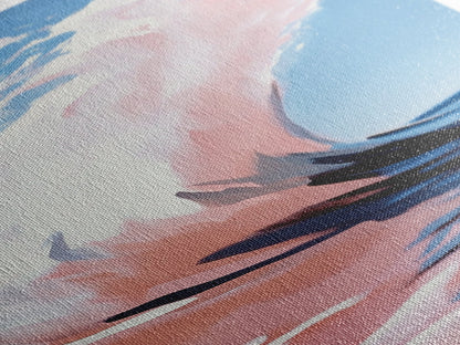 Ocean Wave, Abstract Seascape, Coastal Art, Framed Canvas Print, Modern Beach Wall Art, Minimalist Wave Painting, Living Room Wall Art