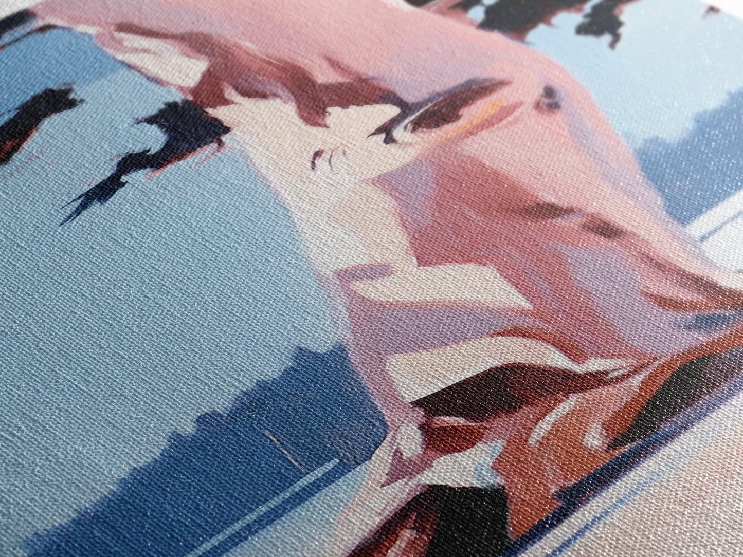 Tree Trunk, Nature Art, Minimalist Landscape, Rustic Decor, Living Room, Earthy Tones, Tranquil Scenery, Framed Canvas Print