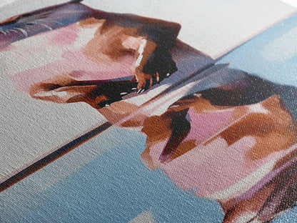 Otter Reflection, Wildlife Art, Nature Photography, Cute Animal, Minimalist Art, Boho Style, Unique Gift, Canvas Print