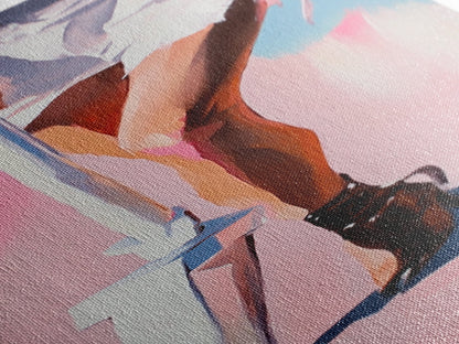 Beach Legs, Summer Vibes, Fashion Wall Art, Modern Minimalist Decor, Coastal Aesthetic, Chic Home Style, Framed Canvas Print