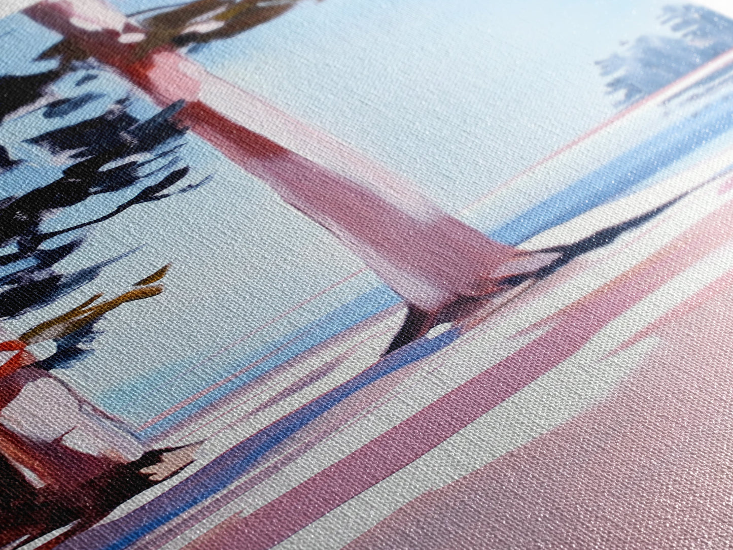 Pine Trees, Tranquil Forest, Nature Wall Art, Minimalist Tree Painting, Modern Landscape, Calm Home Decor, Framed Canvas Print