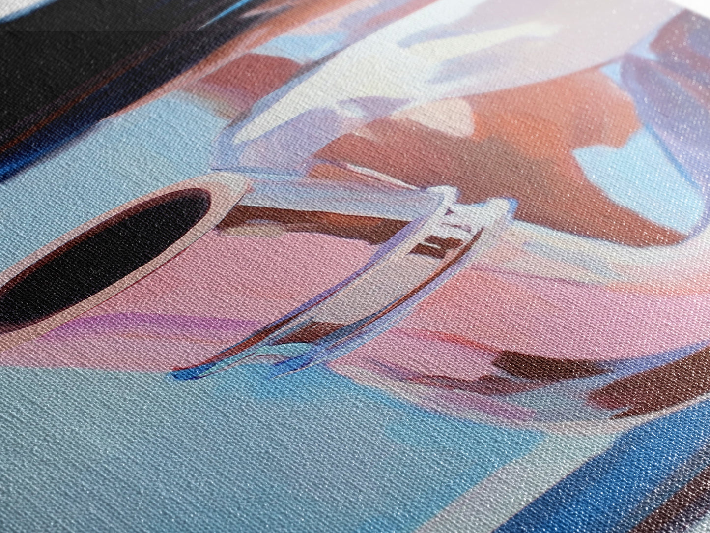 Saxophone, Jazz Music, Artistic Musician Art, Modern Wall Decor, Chic Abstract Painting, Music Room Accent, Framed Canvas Print