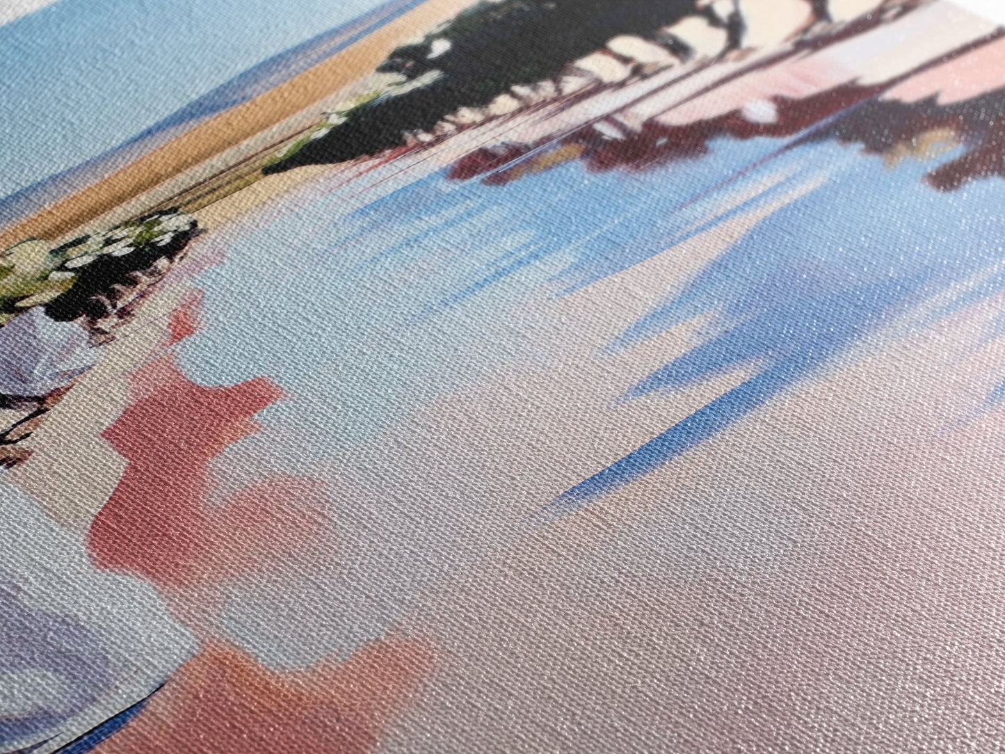 Weinbergweg, sanfte Hügel, ländliches Weinland, Leinwanddruck, naturnahe Wandkunst, elegante Landschaft, idyllische Naturszene