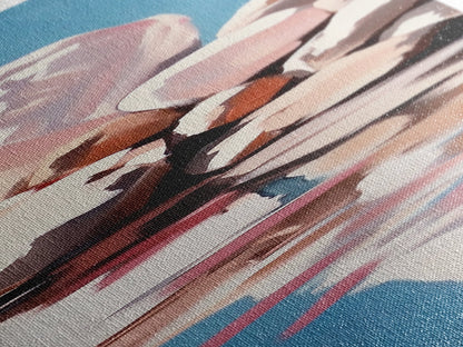 Tranquil Reflection, Soft Pastel Landscape, Minimalist Water Art, Nature Inspired, Calming Wall Art, Zen Home Decor, Canvas Print