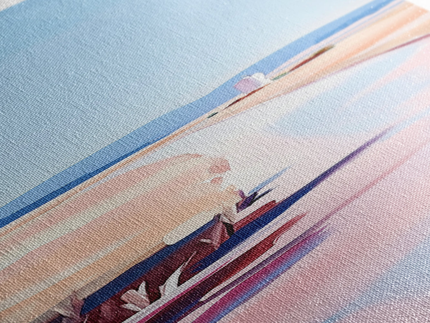 Country Road, Pastel Landscape Art, Rustic Farmhouse Wall Decor, Minimalist Painting, Serene Nature Scene, Living Room Framed Canvas Print