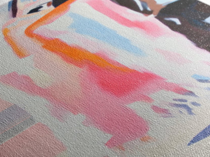 Vibrant Textures, Abstract Fashion Art, Bold Color Splashes, Modern Aesthetic, Trendy Wall Decor, Artistic Expression, Framed Canvas Print