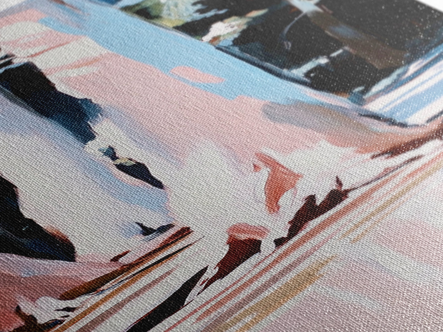 Winter Forest, Snowy Trees, Nature Wall Art, Framed Canvas Print, Minimalist Design, Living Room Decor, Cozy Winter Aesthetic