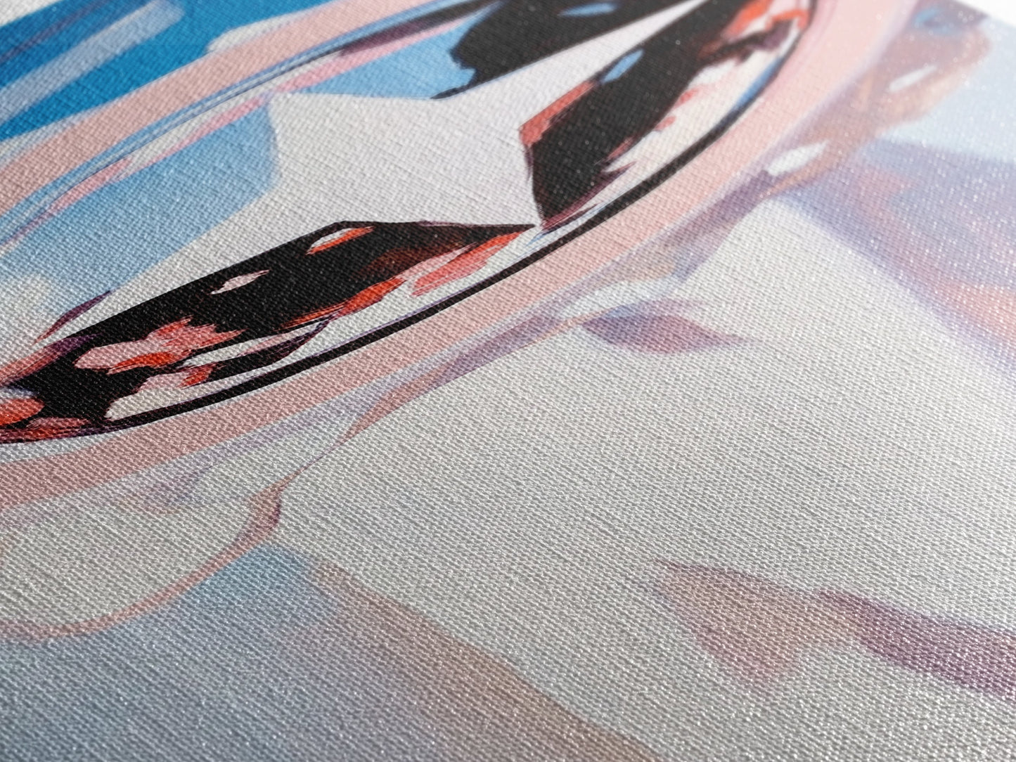 Star Reflection, Abstract Symbol, Modern Wall Art, Framed Canvas Print, Minimalist Aesthetic, Unique Decor, Contemporary Style