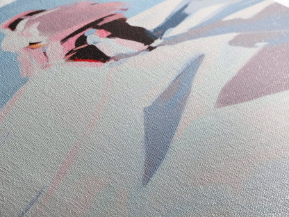 Mountain Climber, Winter Summit, Adventure Art, Framed Canvas Print, Minimalist Decor, Modern Office Art, Inspiring Wall Art, Gift Idea