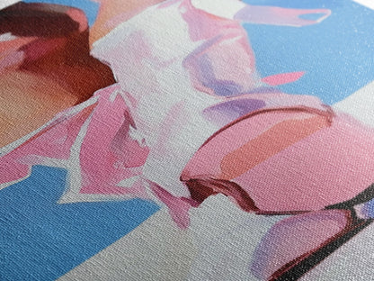 Pink Cowboy Boots, Western Aesthetic, Fashion Art, Canvas Print, Cowgirl Wall Art, Feminine Decor, Boho Style, Chic Bedroom Artwork