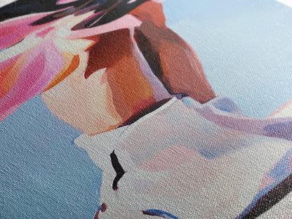 White Cowboy Boots, Boho Fashion, Stylish Art, Framed Canvas Print, Western Wall Decor, Country Chic, Dressing Room Artwork, Gift Idea