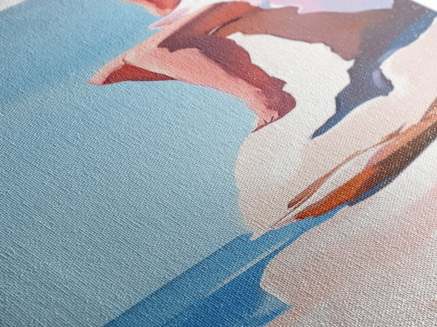 Seaside Muse, Minimalist Beach Art, Boho Coastal Wall Decor, Serene Ocean View, Contemporary Painting, Canvas Print, Bedroom Wall Art