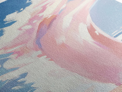 Ocean Wave Painting, Coastal Wall Art, Beach House Decor, Abstract Seascape, Nautical Art, Modern Living Room, Framed Canvas Print