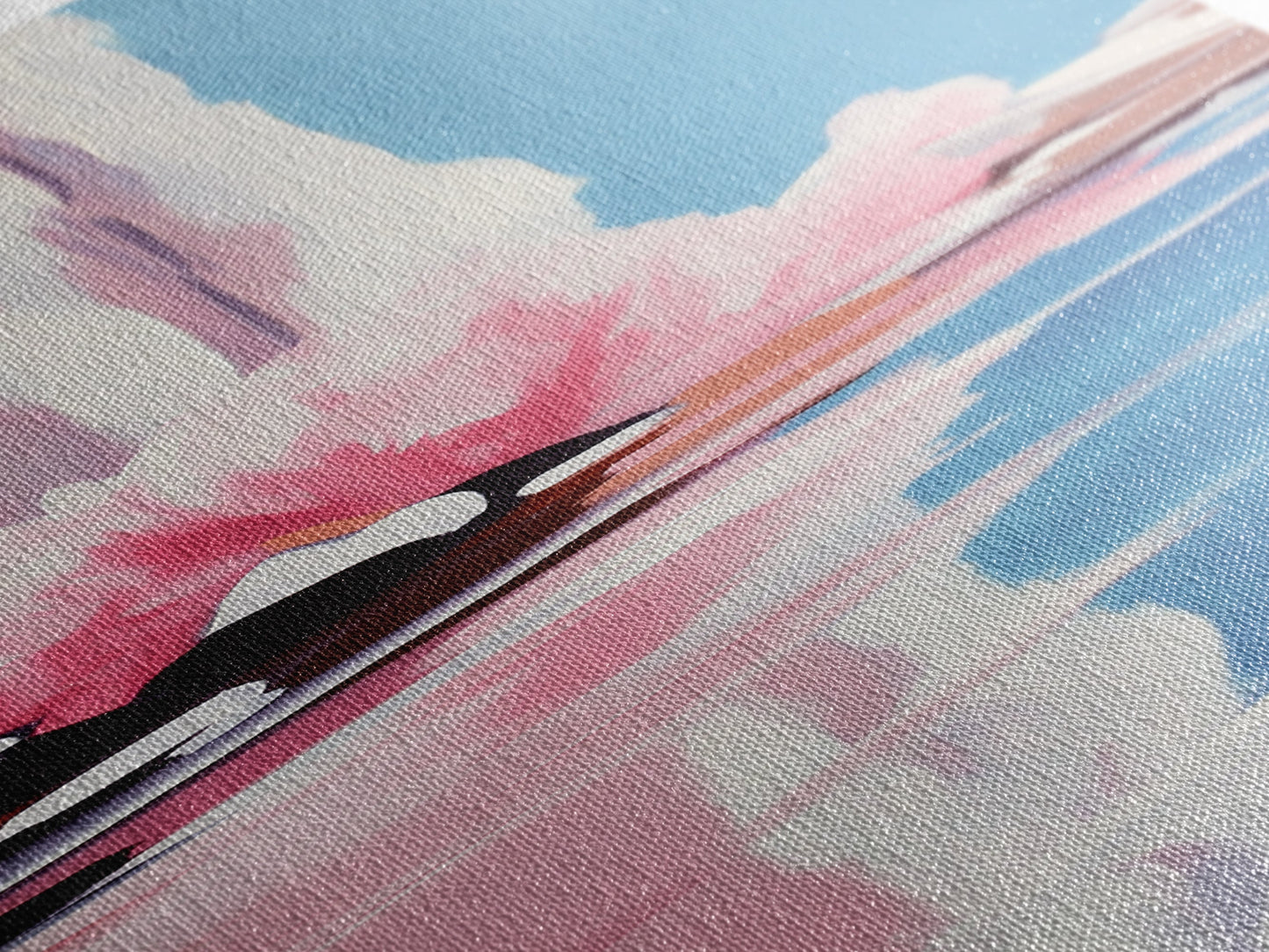 Abstract Reflection, Watercolor Aesthetic, Ocean Wall Art, Canvas Print, Modern Minimalism, Soft Tones, Living Room Art, Tranquil Home Decor