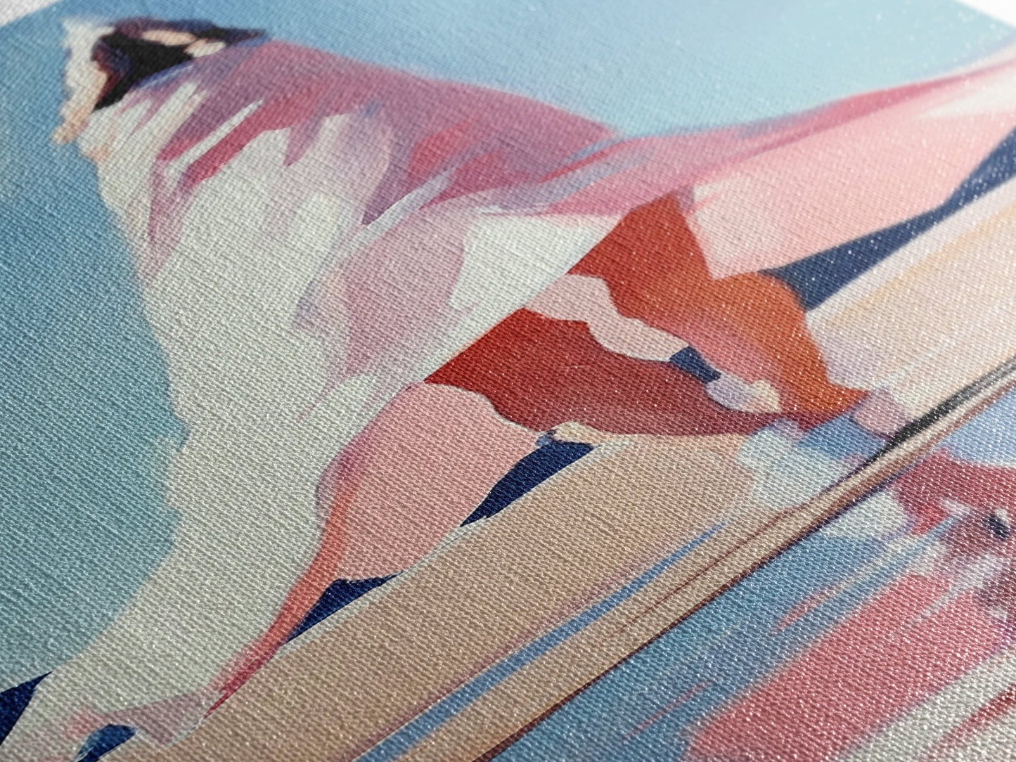 Serene Reflection, Minimalist Art, Boho Home Decor, Canvas Print, Living Room Wall Art, Modern Landscape, Beach House Aesthetic