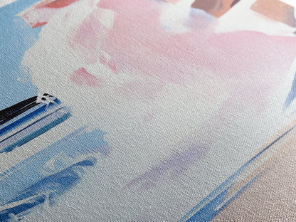 Waterfall Scene, Sunset Cascade, Nature Landscape, Framed Canvas Print, Adventure Art, Outdoor Escape, Mountain Home Decor, Office Wall Art