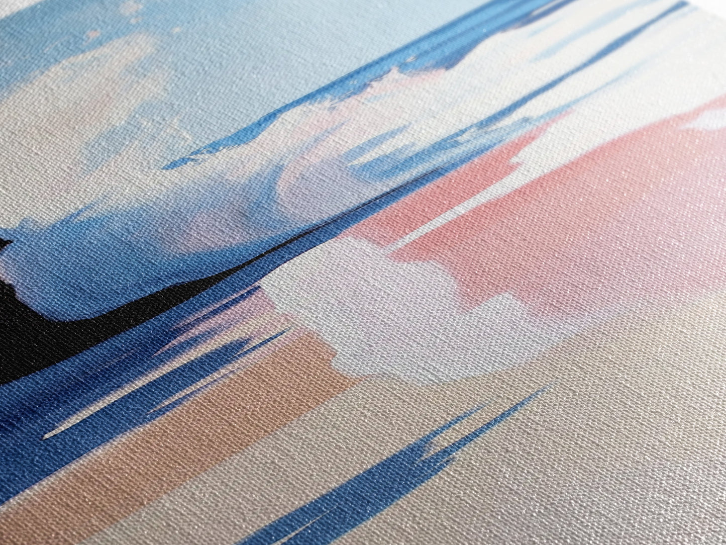 Meereswelle, Küstenkunst, moderne Meereslandschaft, blaue Wanddekoration, Wohnzimmerbild, minimalistische Kunst, Leinwanddruck, maritimer Stil