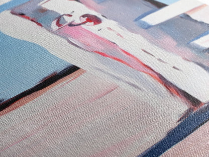 Zaunpfosten, rustikale Landschaft, Wandbild im Landhausstil, gerahmter Leinwanddruck, minimalistische Kunst, Strandhausdeko, Landhausästhetik