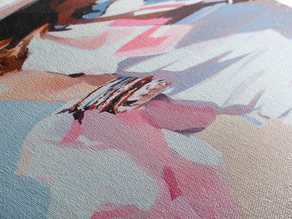 Western Chic, Cowgirl Art, Fashion Wall Art, Canvas Print, Boho Aesthetic, Stylish Home Decor, Minimalist Design, Modern Portrait