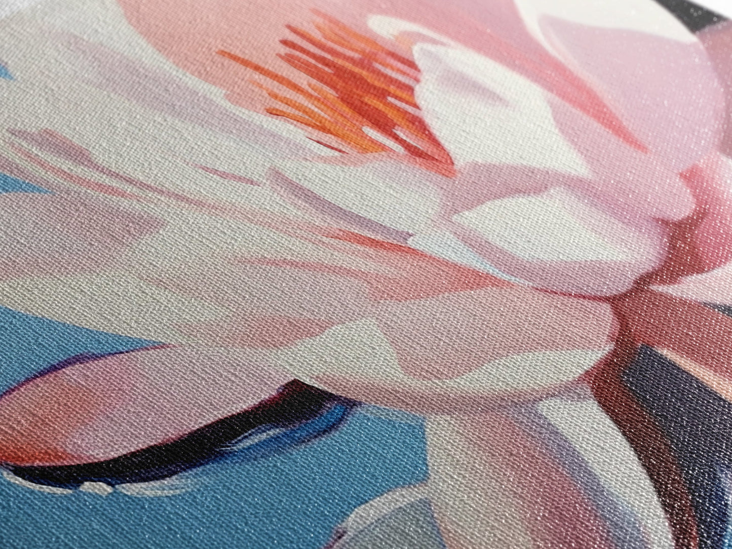 Seerosenblüte, florales Wandbild, Zen-Botanischer Druck, minimalistische Naturdekoration, moderne, ruhige Kunst, Leinwanddruck fürs Badezimmer