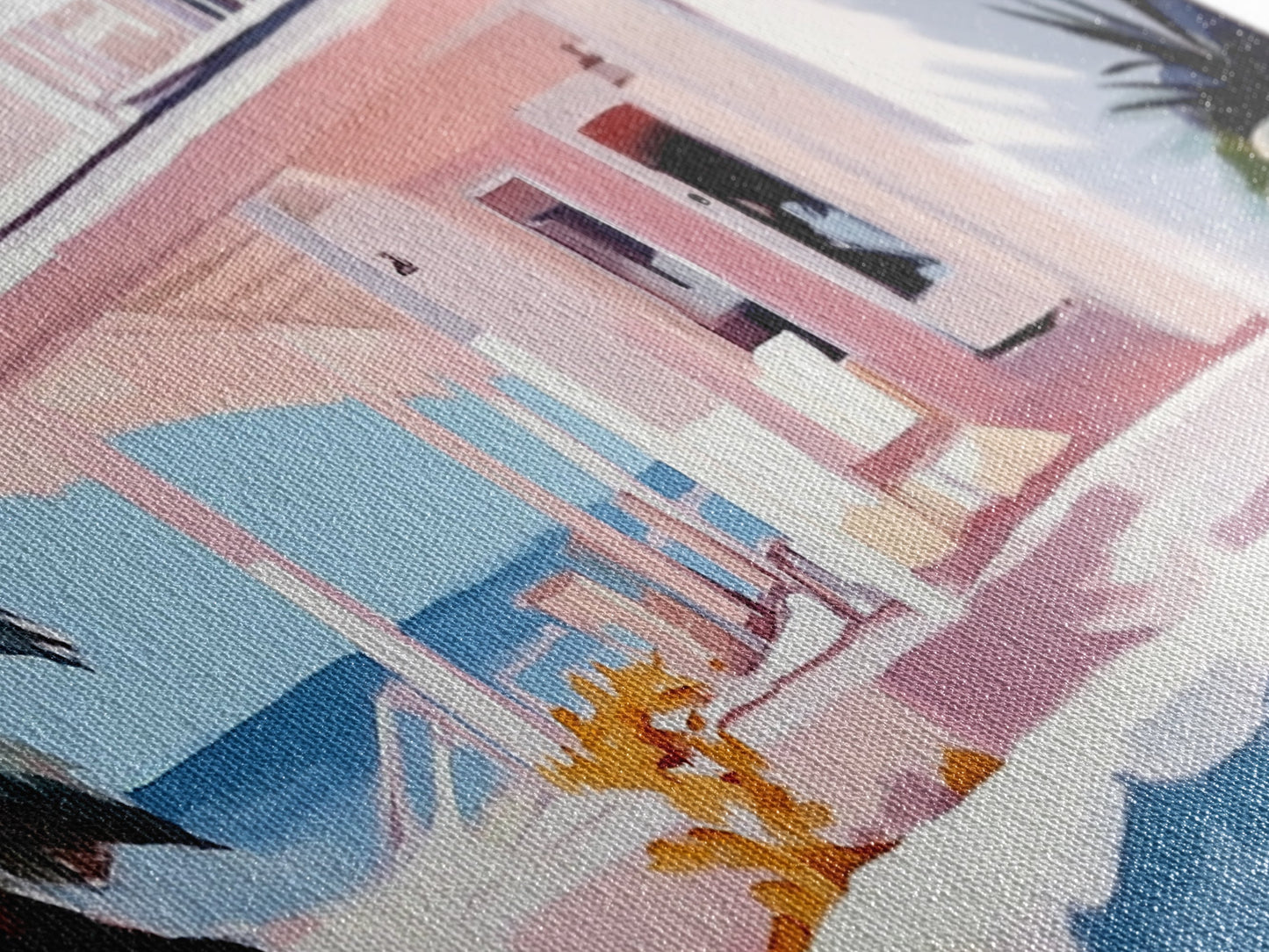 Oceanfront Porch, Coastal Home, Beach House, Seaside Retreat, Summer Vibes, Blue Wall Art, Nautical Style, Modern Decor, Framed Canvas Print