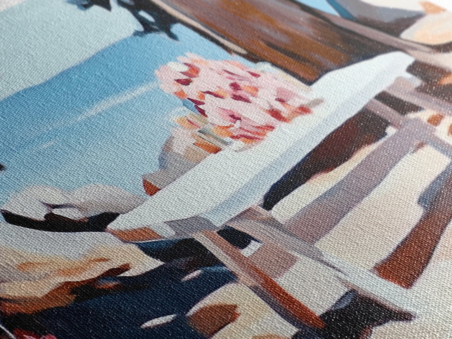 Strandpicknick, Essen am Meer, Sommerliche Wandbilder, Gerahmter Leinwanddruck, Küstendeko, Entspannende Atmosphäre, Küchenkunst, Maritime Ästhetik