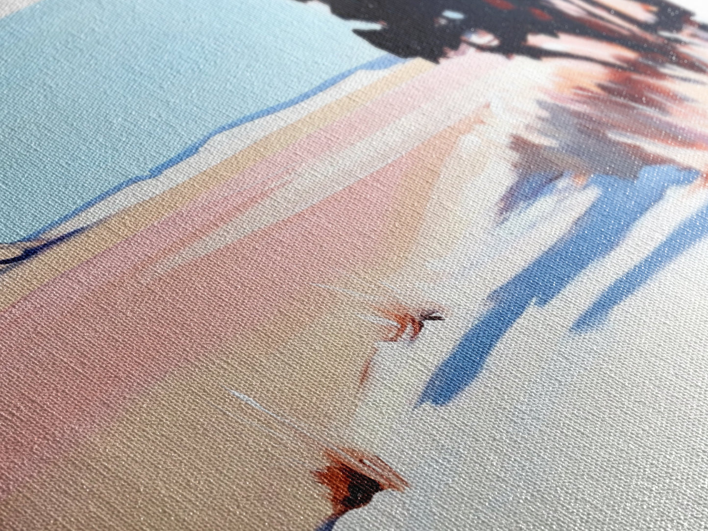 Wüstenpfad, minimalistische Landschaftskunst, warmer Pastelldruck, erdige Ästhetik, rustikale Wanddekoration, Schlafzimmerkunst, Leinwanddruck