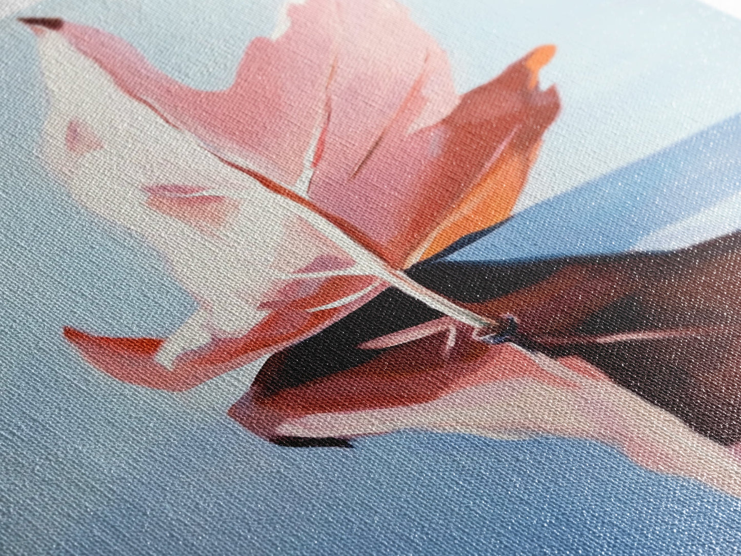 Autumn Leaf, Fall Reflection, Nature Art, Seasonal Wall Decor, Framed Canvas Print, Fall Art, Living Room Print, Cozy Wall Art